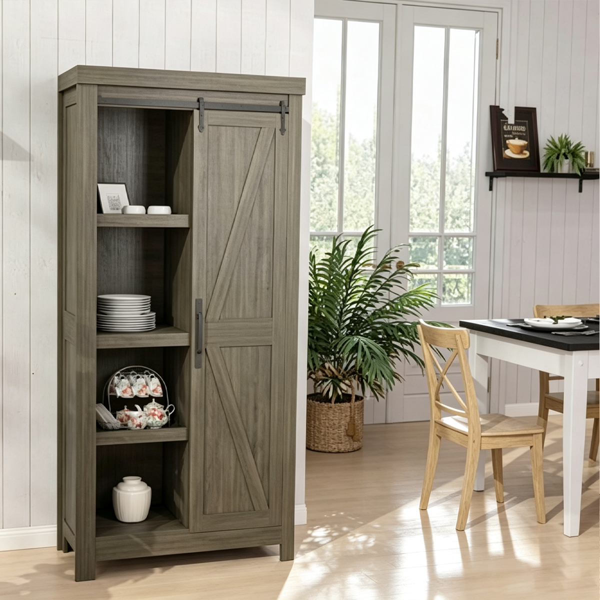 Wooden Folding Storage Cabinet